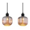 NOWA Tom Pendelleuchte mit rauchfarbenem Glasschirm, 4-flammig, E14, ø 15 cm
