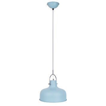 NOWA Romi moderne blau-chromfarbene Pendelleuchte aus Metall, E27, 40 Watt