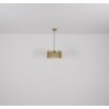 NOWA Leeds goldene Hängeleuchte für Esstisch mit bernsteinfarbenem Schirm, modern