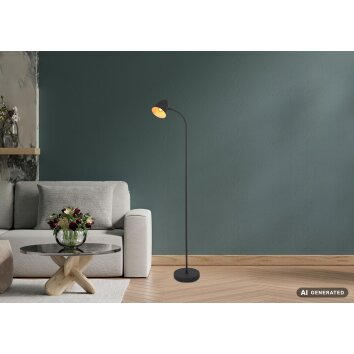 Jason NOWA moderne Stehlampe 145 cm für Wohnzimmer aus Metall mit Metallschirm, E14, IP20