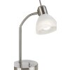 NOWA Daytona Schreibtischlampe mit alabasterfarbenem Glasschirm, Schalter, E14