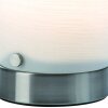 NOWA Maik Tischlampe Tischleuchte mit mattweißem Glasschirm aus Metall, E14
