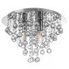 NOWA London moderne 3-flammige runde Deckenleuchte aus Metall Chrom E14 IP20 Ø 38 cm