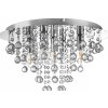NOWA London Kristall Deckenleuchte modern für Wohnzimmer 5-flammig Chrom Ø 46 cm