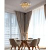 NOWA London goldfarbene Metall-Deckenlampe mit Acrylglas 5-flammig E14 ø 46 cm