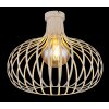 NOWA Mateo cremefarbene Käfig-Deckenleuchte ø 40 cm mit sandfarbenem Metallschirm E27