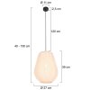 Steinhauer Sable Pendelleuchte Hängelampe mit cremefarbenem Stoffschirm 30 cm