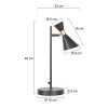 Steinhauer Preto Tischlampe GU10 mit drehbarem Leuchtenkopf, modern