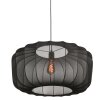 Steinhauer Sable Pendelleuchte Hängeleuchte schwarzer Stoffschirm Länge 60 cm