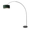Steinhauer Curve Bogenstehlampe mit grünem Schirm, modern dimmbar, für Wohnzimmer