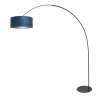 Steinhauer Curve Bogenstehlampe Design-Stehleuchte mit blauem Schirm, 210 cm