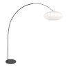 Steinhauer Curve Bogenstehlampe, Bogenlampe mit weißem Stoffschirm, E27, IP20