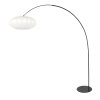 Steinhauer Curve Bogenstehlampe, Bogenlampe mit weißem Stoffschirm, E27, IP20