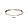 Steinhauer flache runde LED Deckenleuchte Flady, silber, dimmbar, 2700 Kelvin warmweiß