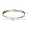 Steinhauer Flady silberne moderne LED Deckenleuchte 2-flammig 2700K 4600lm 40W
