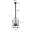 Steinhauer Pimpernel klassische 4-flammige Rauchglas-Hängeleuchte E14 Ø 25 cm