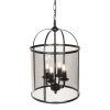Steinhauer Pimpernel klassische 4-flammige Rauchglas-Hängeleuchte E14 Ø 25 cm