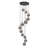 Steinhauer Bollique LED 12-flammige Cluster-Pendelleuchte Kugeloptik, Länge 50 cm für Esszimmer