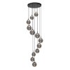 Steinhauer Bollique LED 12-flammige Cluster-Pendelleuchte Kugeloptik, Länge 50 cm für Esszimmer