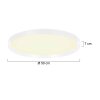 Steinhauer Flady weiße runde LED Deckenleuchte Ø 50 cm 40W 4600lm 2700K dimmbar
