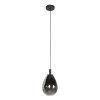 Steinhauer Glimsy LED Pendelleuchte aus Glas mit rauchfarbenem Glasschirm, Ø 22 cm