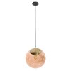 Steinhauer Bollique bernsteinfarbene Glaskugel-Pendelleuchte ø 40 cm Länge 40 cm