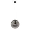 Steinhauer Bollique rauchfarbene Glaskugel-Pendelleuchte modern Länge 40 cm Ø 40 cm