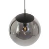 Steinhauer Bollique rauchfarbene Glaskugel-Pendelleuchte modern Länge 40 cm Ø 40 cm
