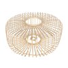 Steinhauer Sparkled Light Esstisch-Pendelleuchte aus Holz, Länge 50 cm, dimmbar