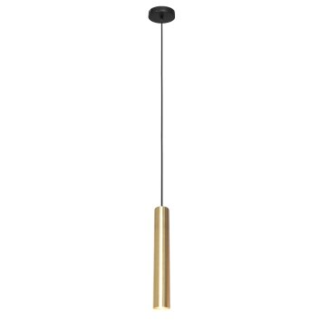 Steinhauer Tubel Pendelleuchte, Hängelampe in Messing, längenverstellbar, GU10