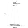 Steinhauer Ringlux LED Ring-Pendelleuchte, dimmbar, 2-flammig, 2700K, 4200lm, 21W
