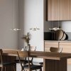 Steinhauer Soleil LED 2-flammige Ring-Pendelleuchte modern, dimmbar, silber, Länge 32 cm