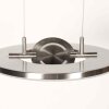 Steinhauer Soleil LED 2-flammige Ring-Pendelleuchte modern, dimmbar, silber, Länge 32 cm