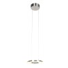 Steinhauer Soleil LED 2-flammige Ring-Pendelleuchte modern, dimmbar, silber, Länge 32 cm