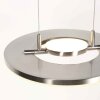 Steinhauer Soleil LED 2-flammige Ring-Pendelleuchte modern, dimmbar, silber, Länge 32 cm