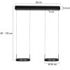 Steinhauer Mykty dimmbare LED Pendelleuchte mit Leuchtringen, 4-flammig, 30 cm