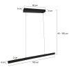 Steinhauer Fluxy längliche LED Pendelleuchte für Esszimmer, Länge 9 cm, 2700 Kelvin