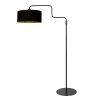 Steinhauer Bloeba verstellbare Stehleuchte mit gold-schwarzem Stoffschirm, 165 cm