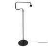 Steinhauer Bloeba Bogen-Stehlampe für Wohnzimmer mit weißem Stoffschirm, modern