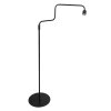 Steinhauer Moderne Stehlampe Bloeba mit auskragendem Arm, verstellbar, blauem Schirm