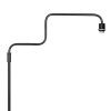 Steinhauer Moderne Stehlampe Bloeba mit auskragendem Arm, verstellbar, blauem Schirm