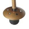 Steinhauer Sparkled Light Bogenstehlampe aus Metall in Bronze mit braunem Seegras-Schirm