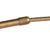 Steinhauer Sparkled Light Bogenstehlampe aus Metall in Bronze mit braunem Seegras-Schirm