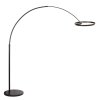 Steinhauer Ringlux LED Bogenstehlampe mit weißem Ringschirm, 2-flammig, 240 cm