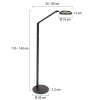 Steinhauer Ringlux 2-flammige dimmbare LED Stehlampe verstellbare Leselampe