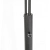 Steinhauer Sparkled Light Bogenstehlampe mit braunen Holzschirmen, 3-flammig, E27 dimmbar