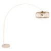 Steinhauer Sparkled Light Bogenstehlampe mit naturfarbenem Bambusschirm, 240 cm