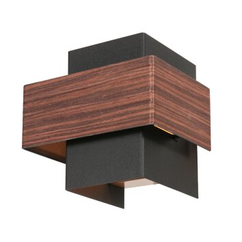 Steinhauer Muro braune Metall-Wandleuchte G9 dimmbar 2700 Kelvin 300 Lumen 3 Watt IP20