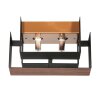 Steinhauer Muro moderne braune 2-flammige Wandlampe aus Metall dimmbar IP20 2700 K