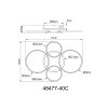 Globo Alvis LED Ring-Deckenleuchte mit 4 Ringen 4000 Kelvin 5710 Lumen 40 Watt IP20